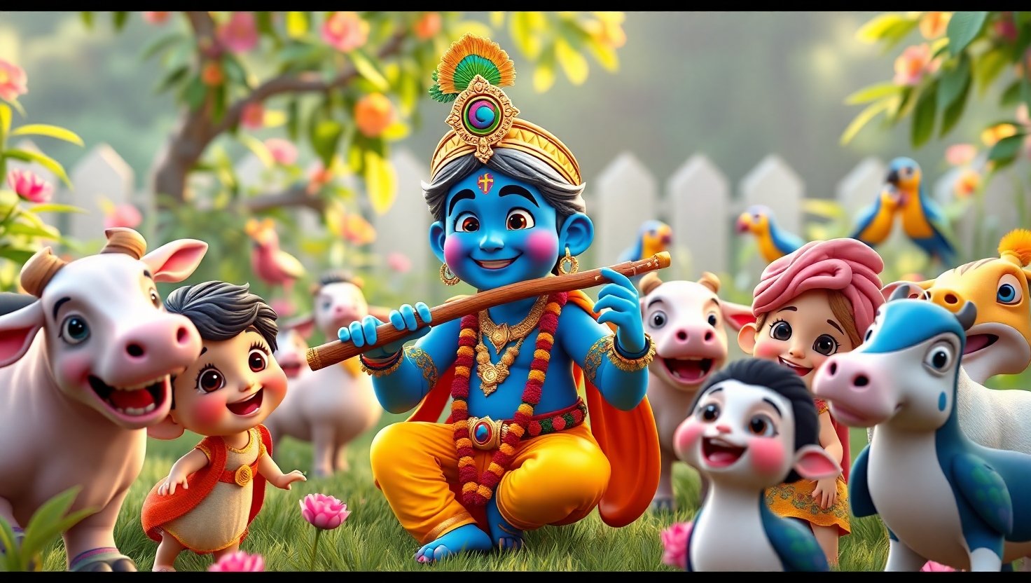 Little Krishna’s Motivational Prayer for Kids – Learn Good Values with a Smile