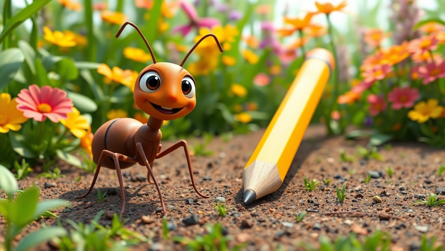 The Ant and the Pencil ✏️🐜 | Short Moral Story for Kids in English