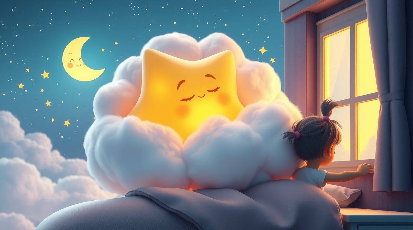 🌙 Bedtime Story: The Sleepy Star and the Little Cloud
