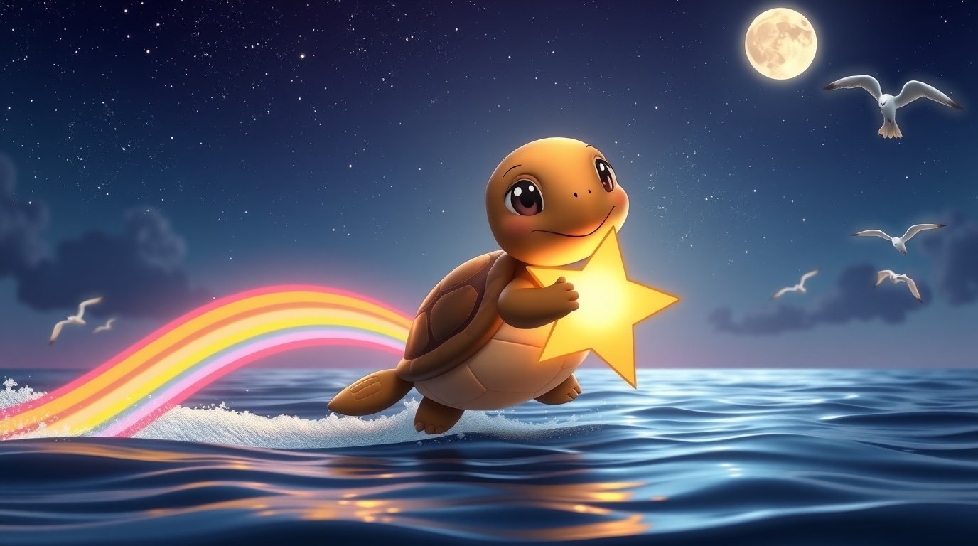 The Sleepy Turtle’s Star Wish – Short Animal Bedtime Story