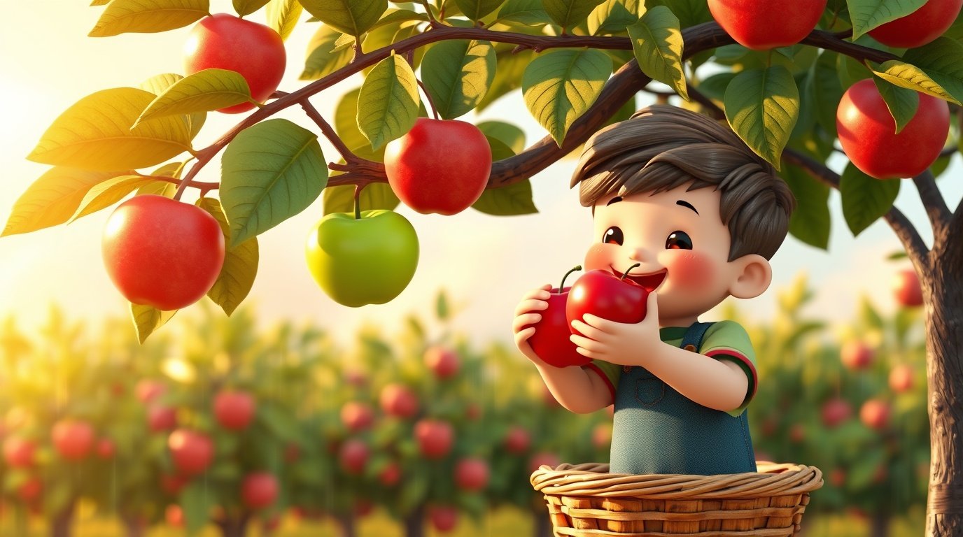 The Little Apple Who Wanted to Shine – Sweet Bedtime Story for Kids