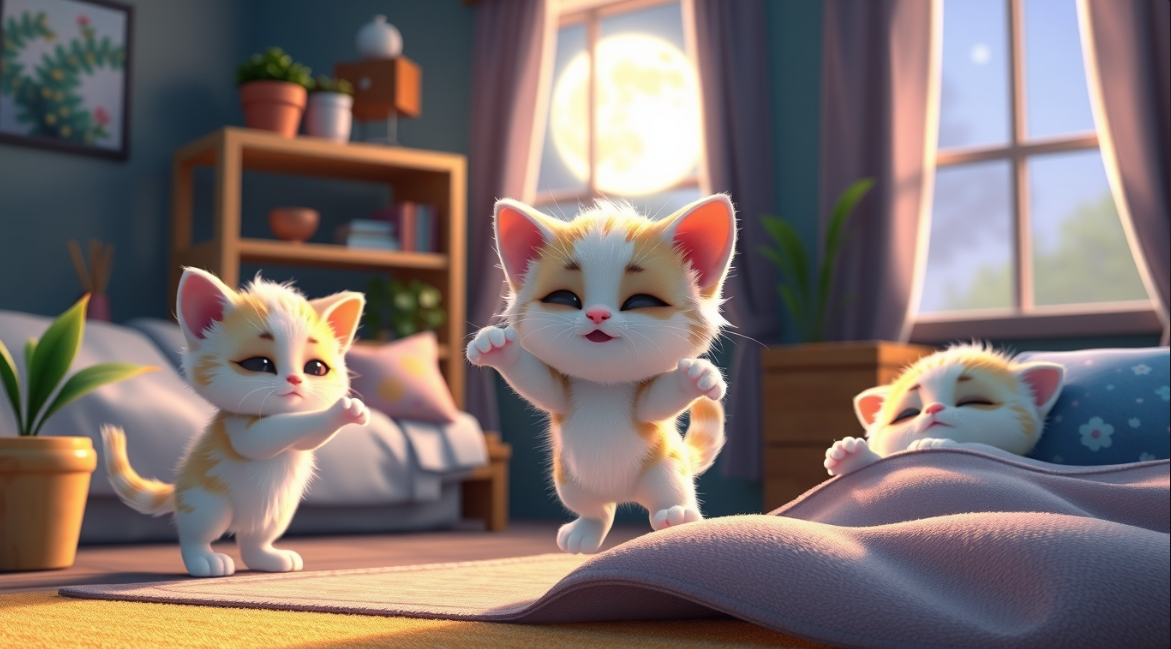 Cute Cat Bedtime Story for Kids 🐱 | The Sleepy Little Cat Story