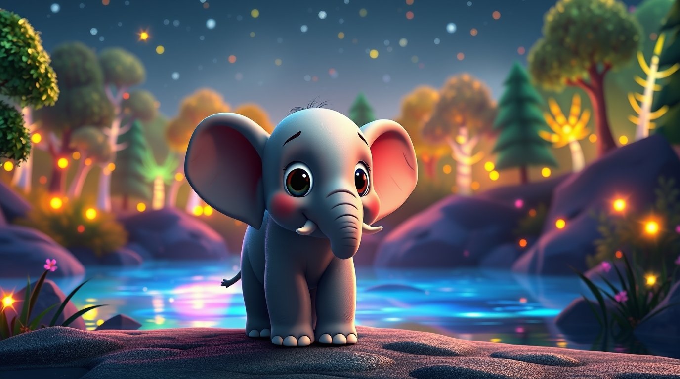 The Kind Elephant’s Magical Night Adventure | Bedtime Story for Kids
